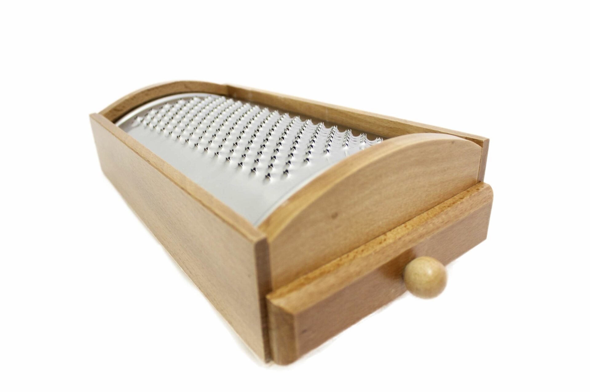 Inox cheese grater w/wooden tray (economy model) Calder